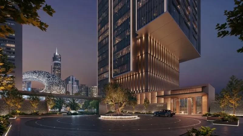 Exterior at Jumeirah Residences Emirates Towers in DIFC (Dubai International Financial Center)