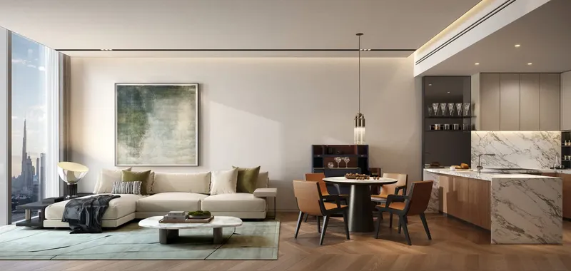 Interior at Jumeirah Residences Emirates Towers in DIFC (Dubai International Financial Center)