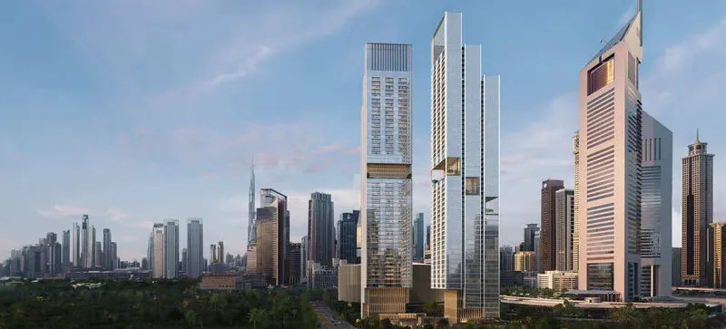 Exterior at Jumeirah Residences Emirates Towers in DIFC (Dubai International Financial Center)