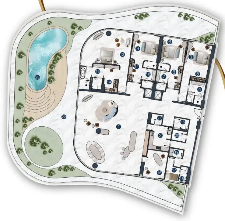 The Luxe La Mazzoni floor plan