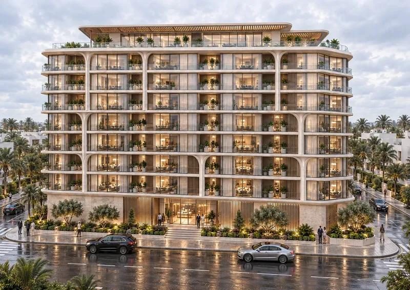 Exterior at Lunara Tower in Majan Dubai