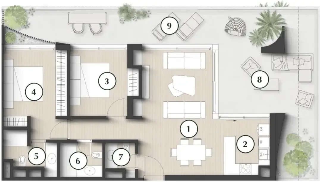 Zaya Developer Lunaya Terraces floor plan