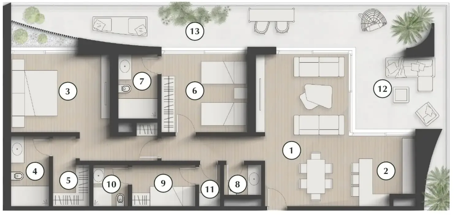 Zaya Developer Lunaya Terraces floor plan