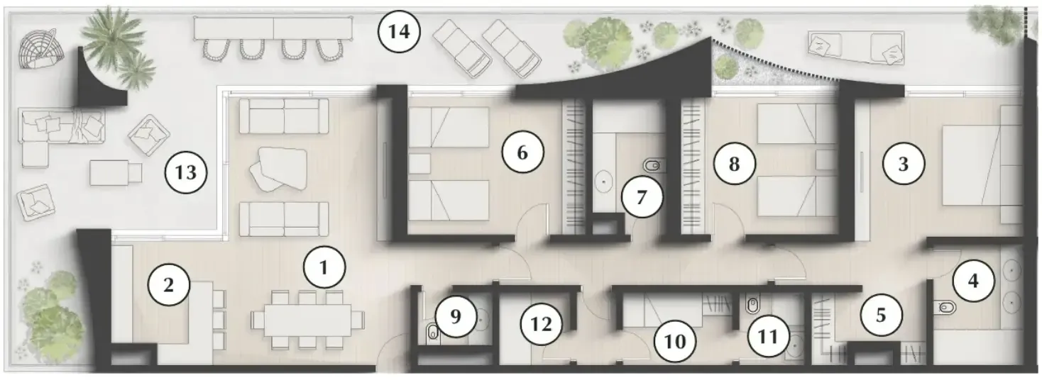 Zaya Developer Lunaya Terraces floor plan