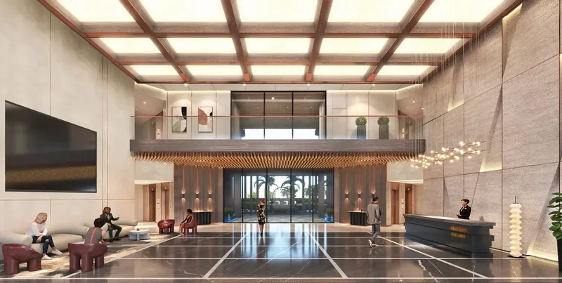 Lobby at Marquis Galleria in Arjan Dubai