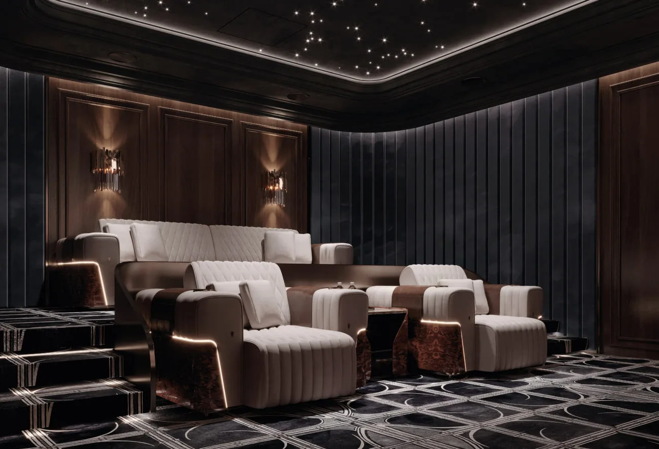 State-Of-The-Art Home Cinema amenity image at Monaco Mansions