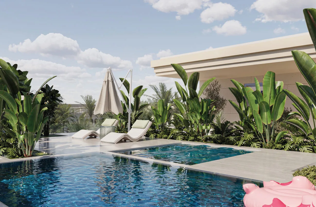 Two Swimming Pools amenity image at Monaco Mansions