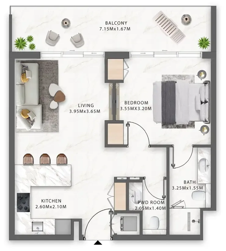 Pantheon One Central floor plan