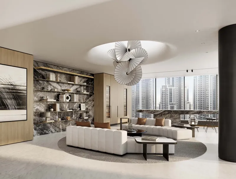 Interior at Opus By Zaha Hadid in Business Bay Dubai