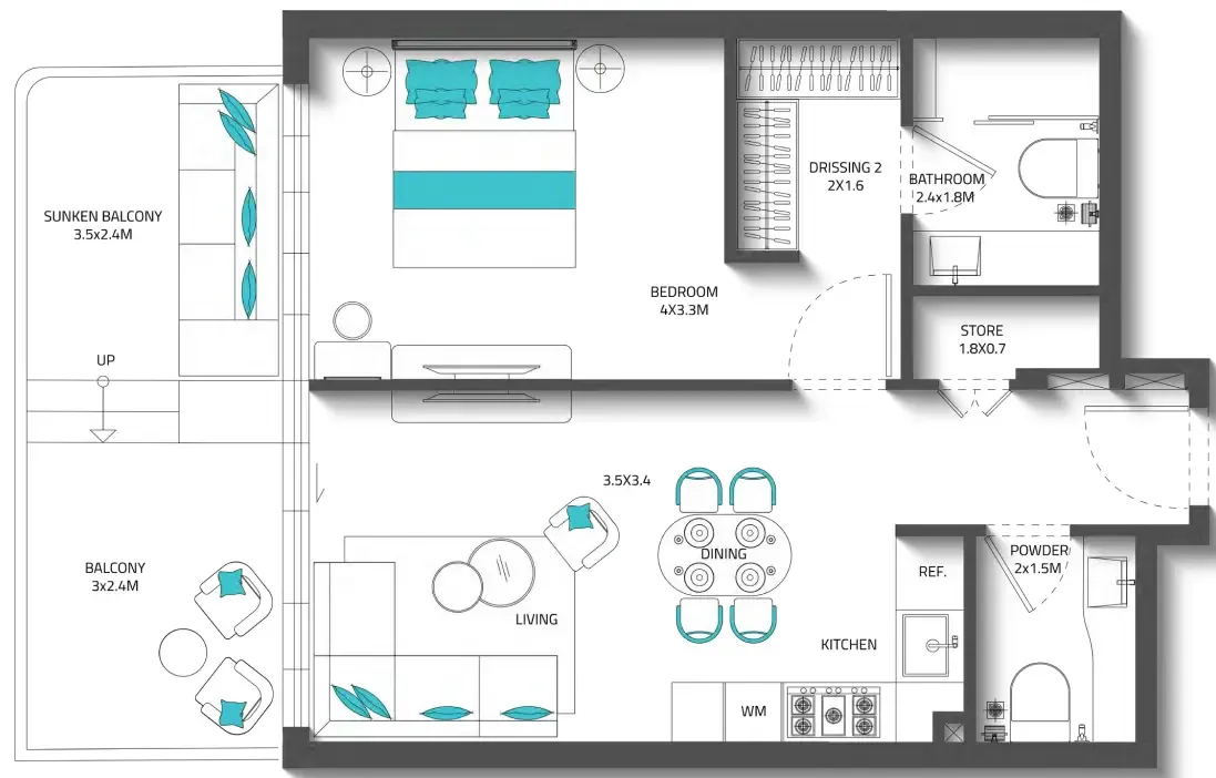 Reef Luxury Development Reef 996 floor plan