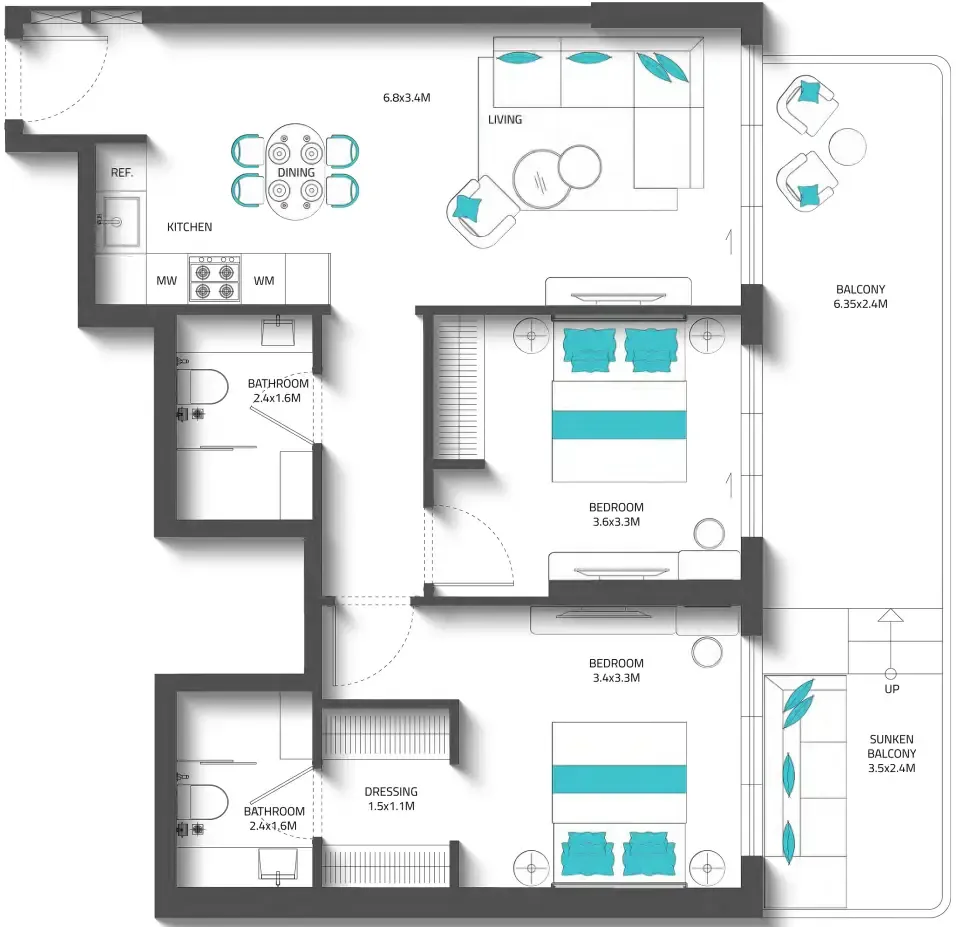 Reef Luxury Development Reef 996 floor plan