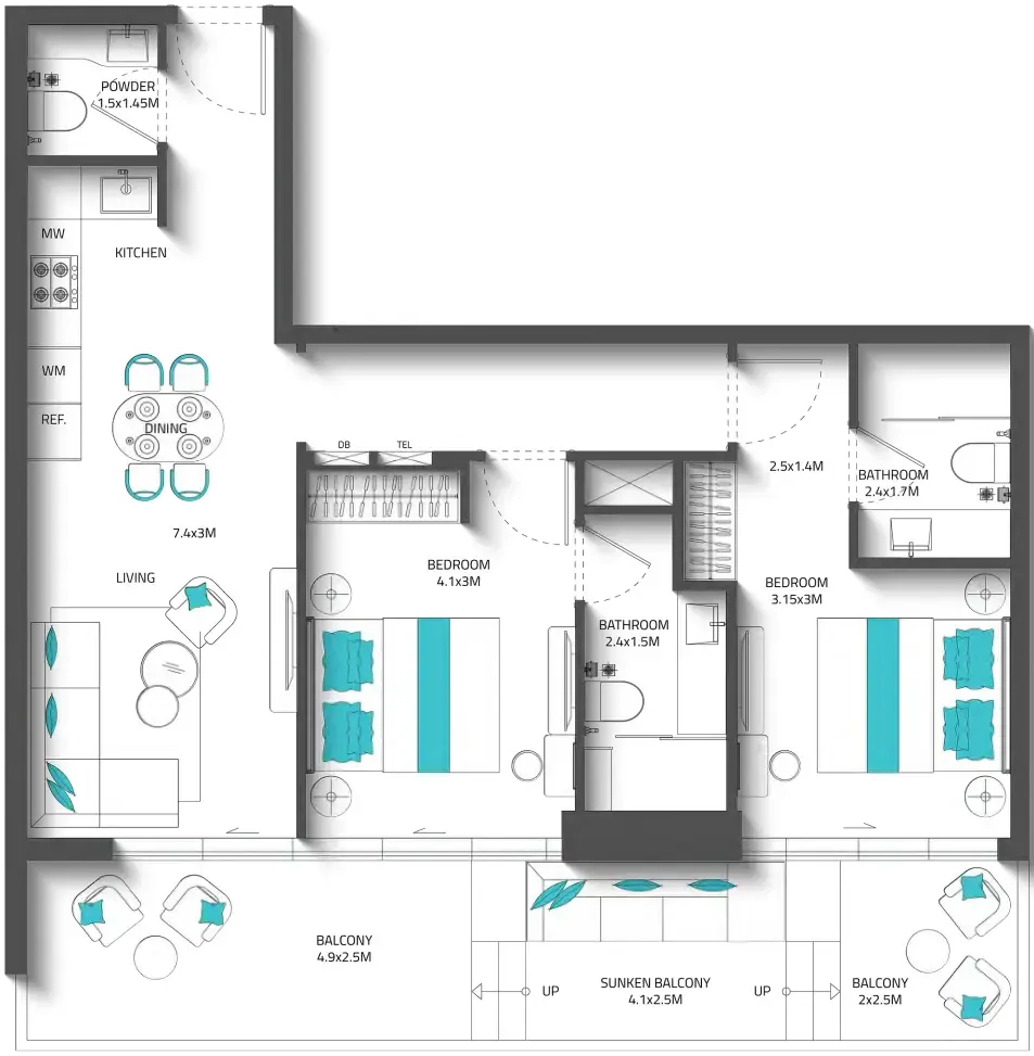Reef Luxury Development Reef 996 floor plan