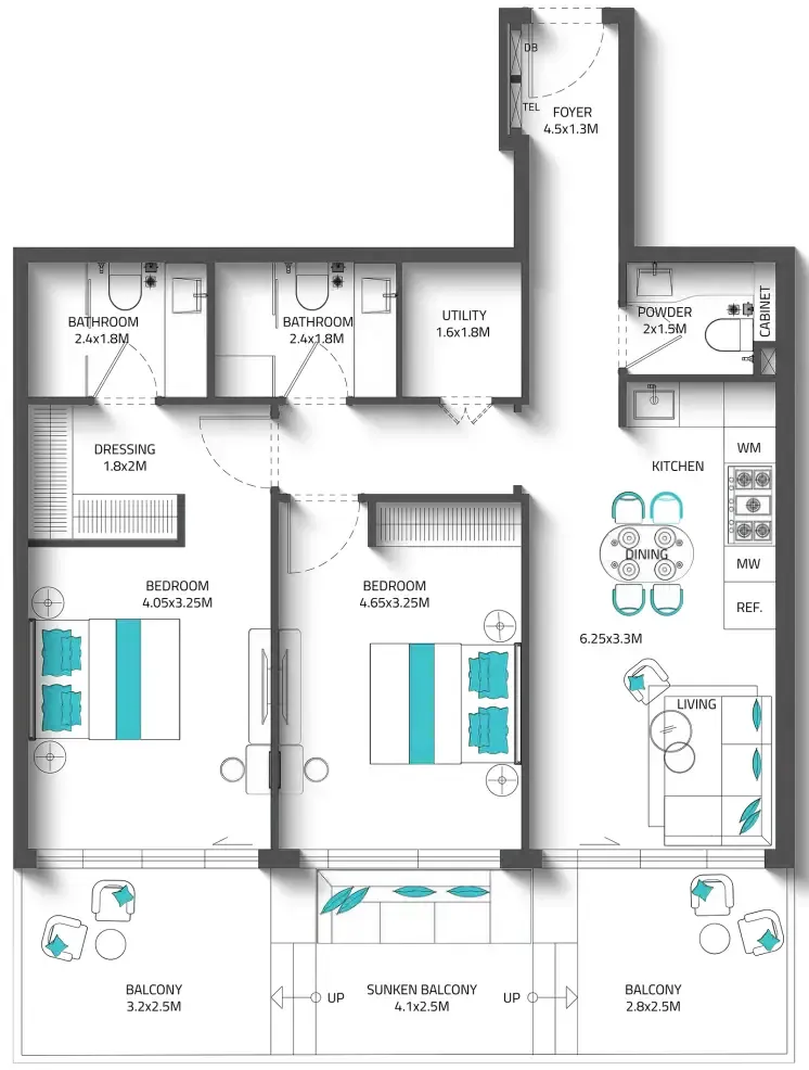 Reef Luxury Development Reef 996 floor plan
