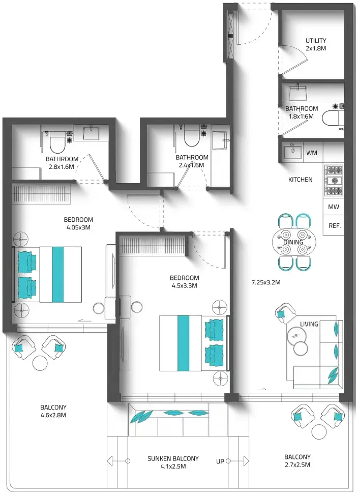 Reef Luxury Development Reef 996 floor plan