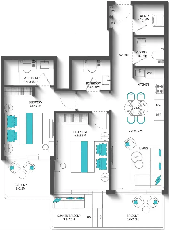 Reef Luxury Development Reef 996 floor plan