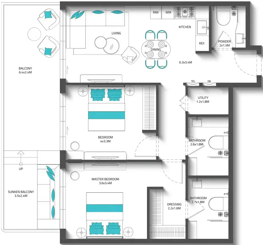 Reef Luxury Development Reef 996 floor plan
