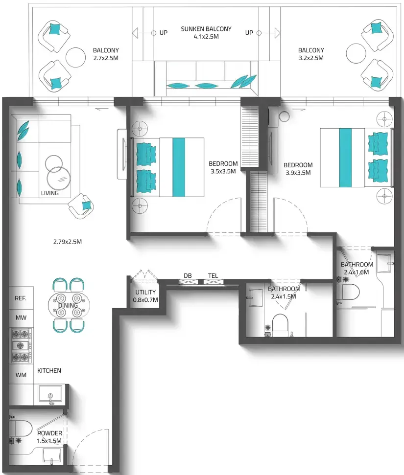 Reef Luxury Development Reef 996 floor plan