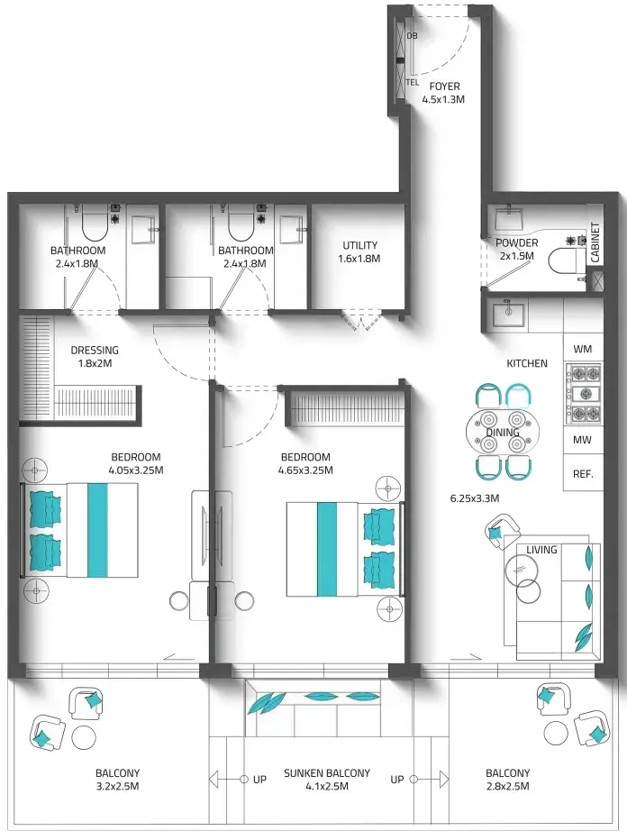 Reef Luxury Development Reef 996 floor plan