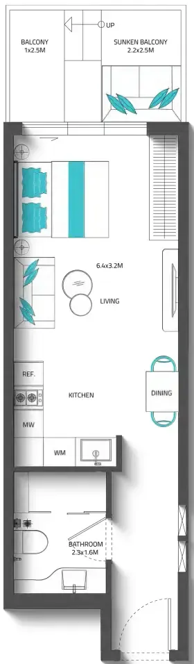 Reef Luxury Development Reef 996 floor plan
