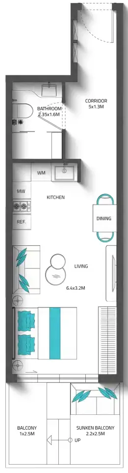 Reef Luxury Development Reef 996 floor plan