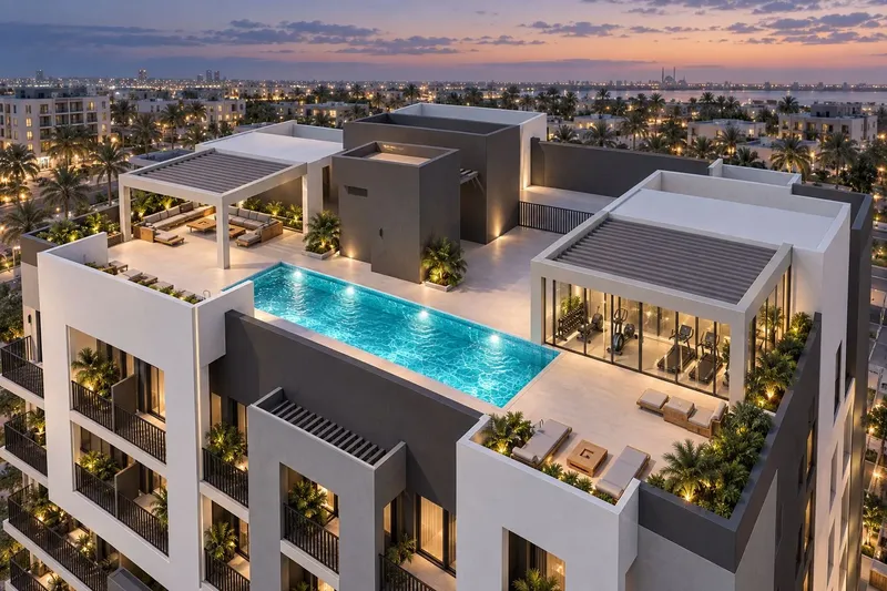 Exterior at Reeman Residence 02 in Abu Dhabi Abu Dhabi