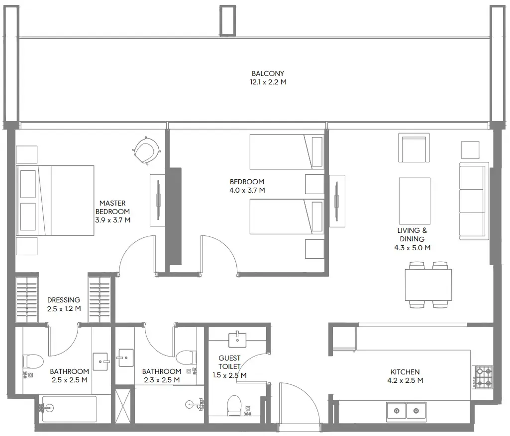 Arada Safa Parkview floor plan