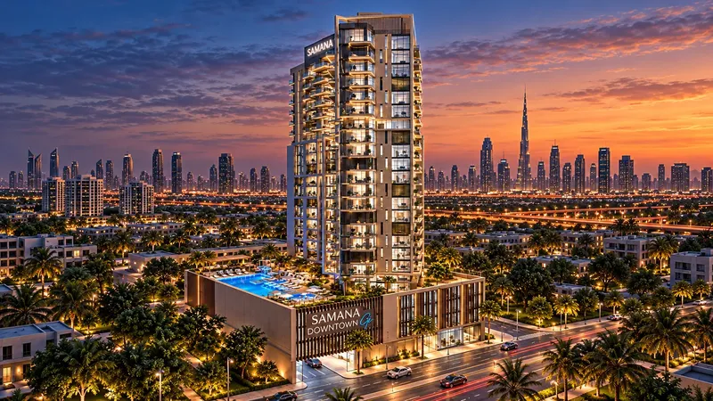 Exterior at Samana Downtown One in Jebel Ali Freezone Extension Dubai