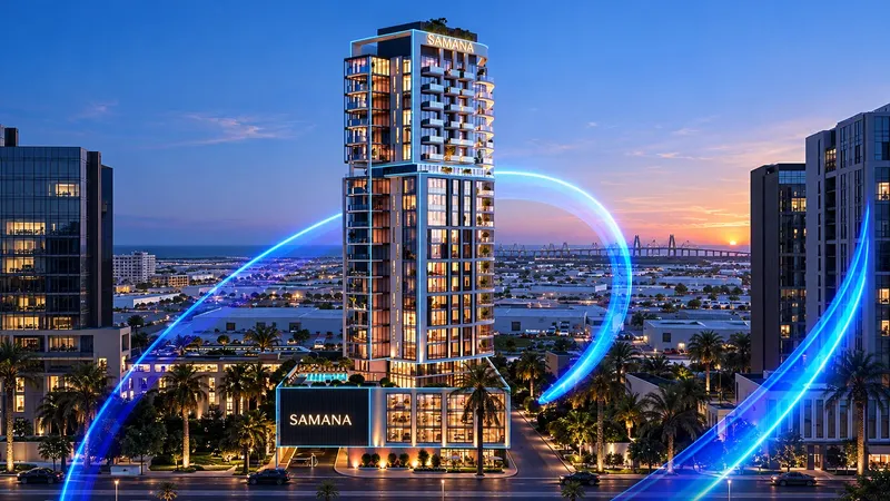 Exterior at Samana Downtown One in Jebel Ali Freezone Extension Dubai