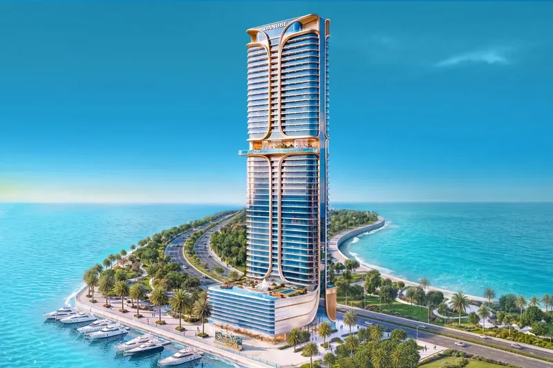 Exterior at Shahrukhz Residences by Danube in Maritime City Dubai