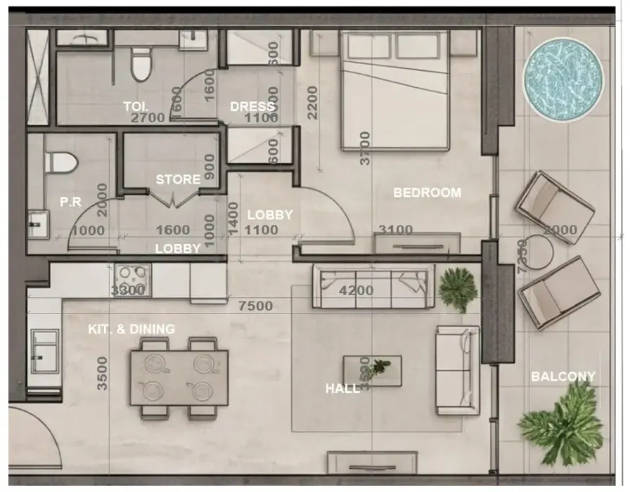 Peace Homes Development Sky Harmony floor plan