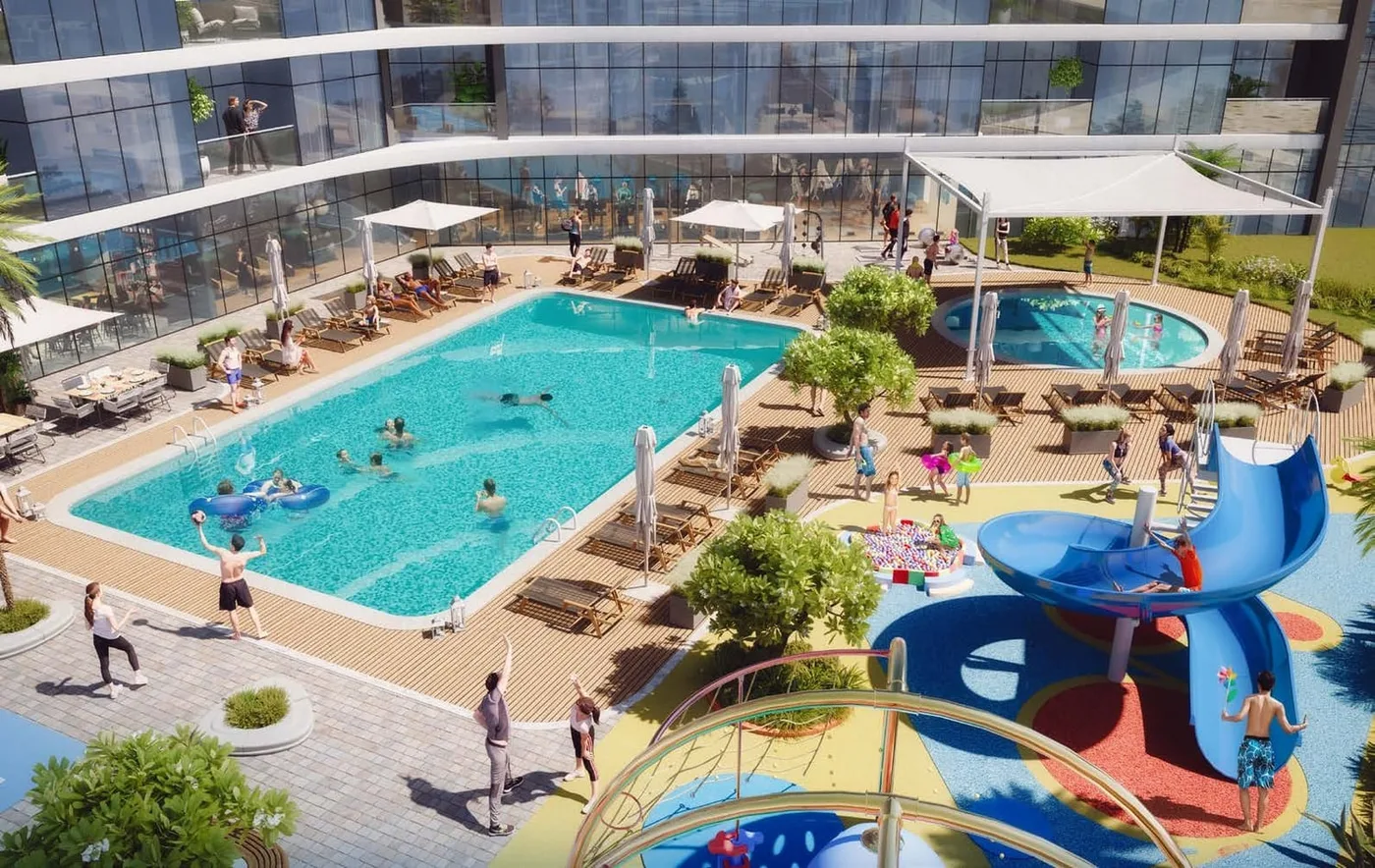 Lap And Kids Pool And Kids Play Area amenity image at South Living