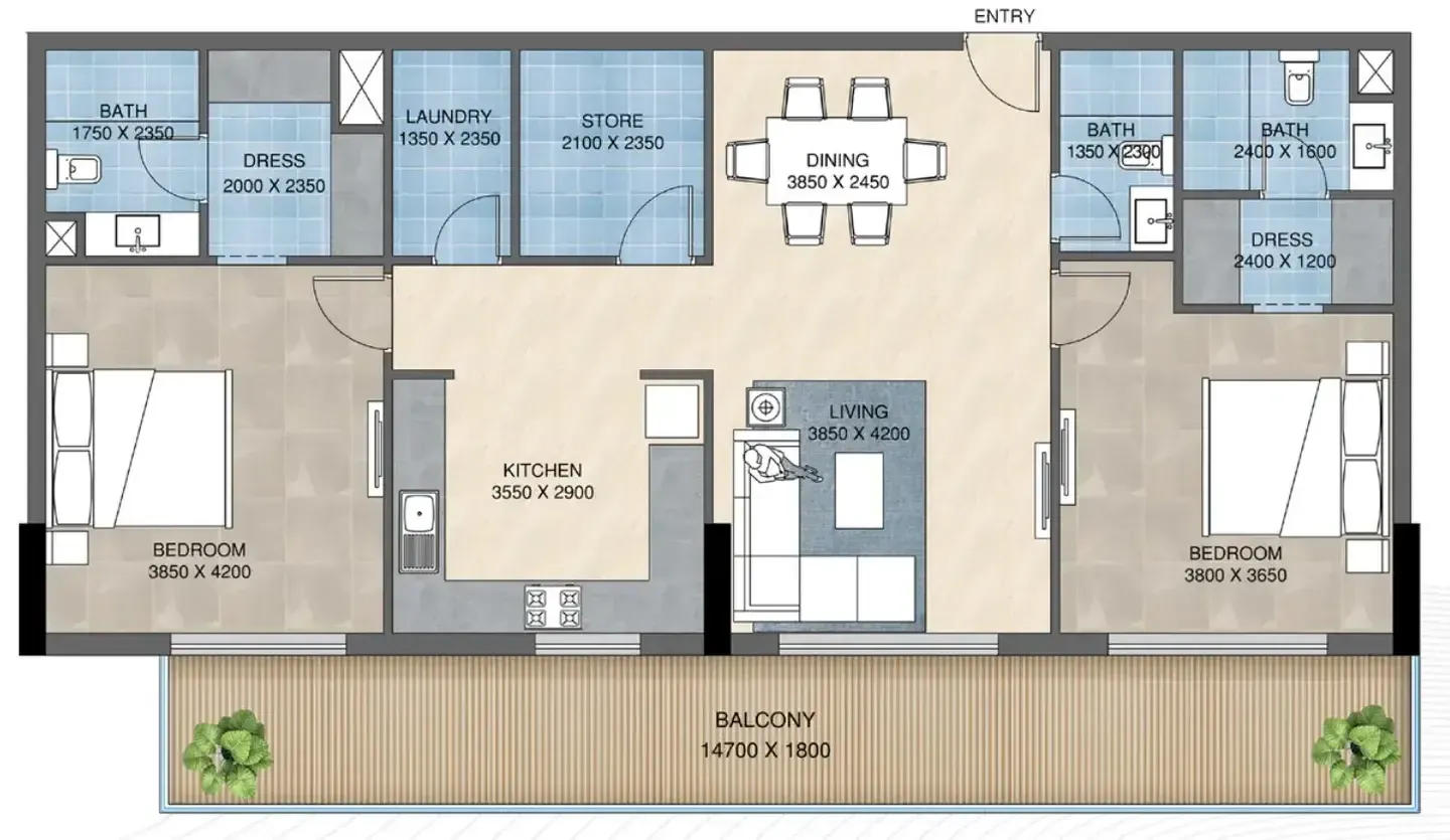 Purvanchal Development Sunbliss Residences floor plan