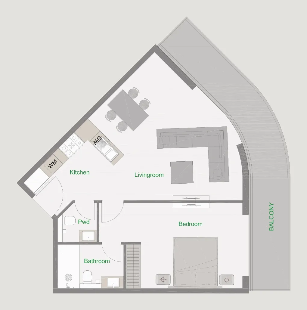 AQUA Properties The Central Downtown floor plan