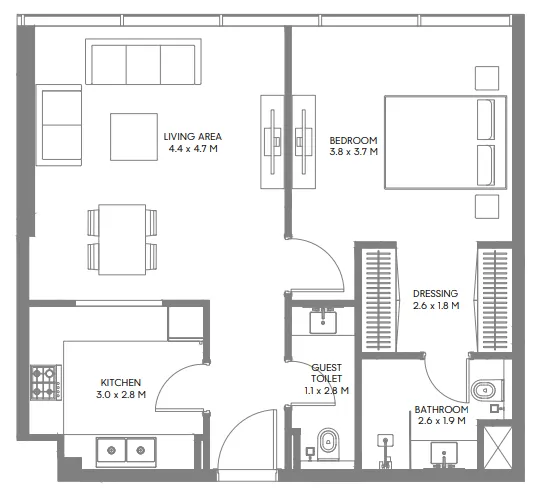 Arada The Gate 3 and 4 floor plan