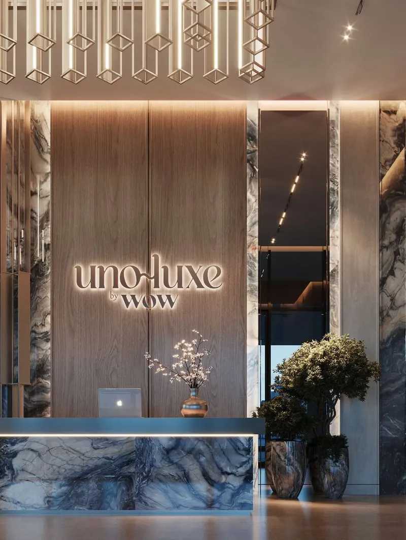 Lobby at Uno-Luxe in Al Marjan Island Ras Al Khaimah