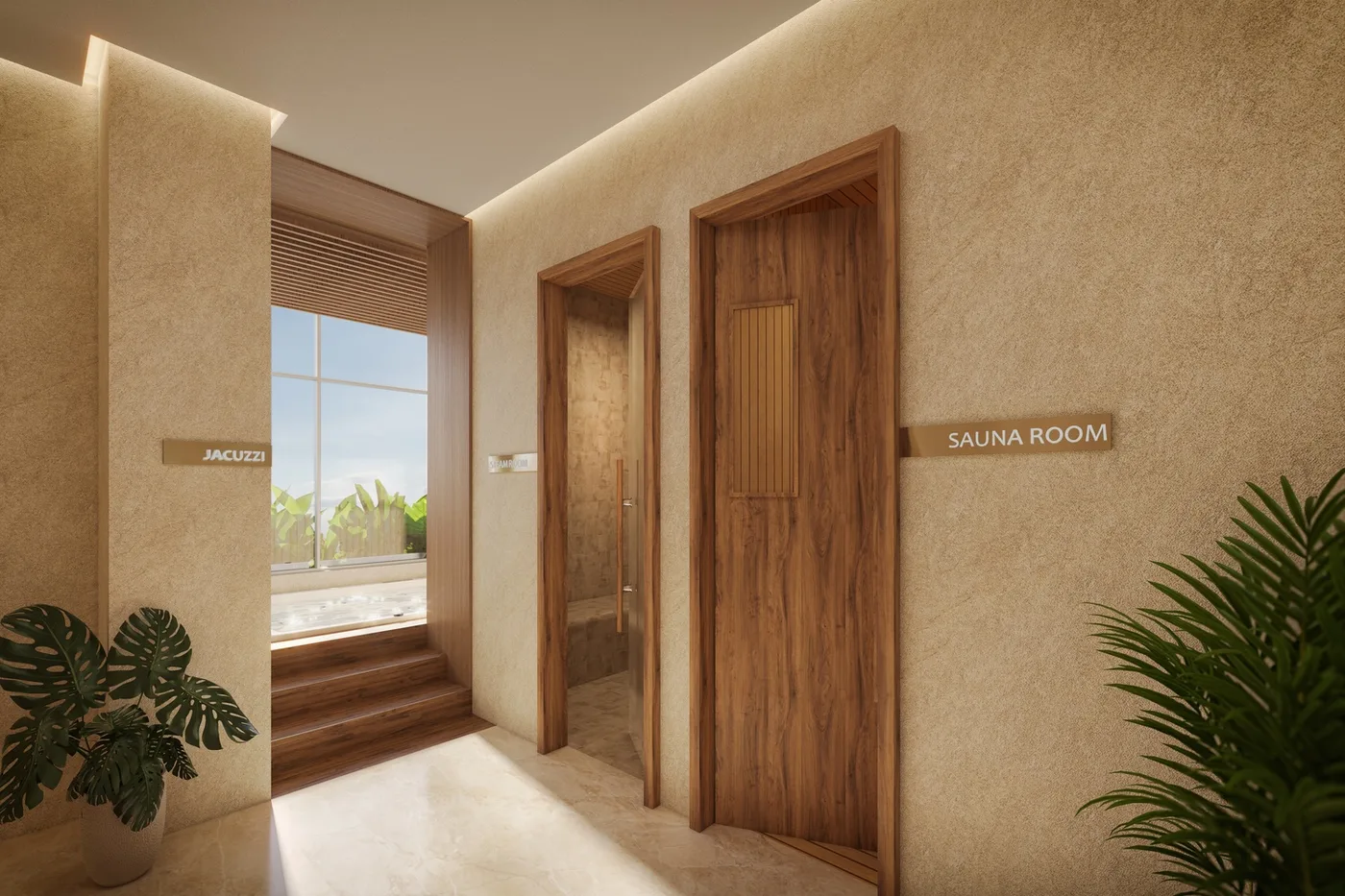 Ladies Sauna, Jacuzzi & Steam Room amenity image at Vega