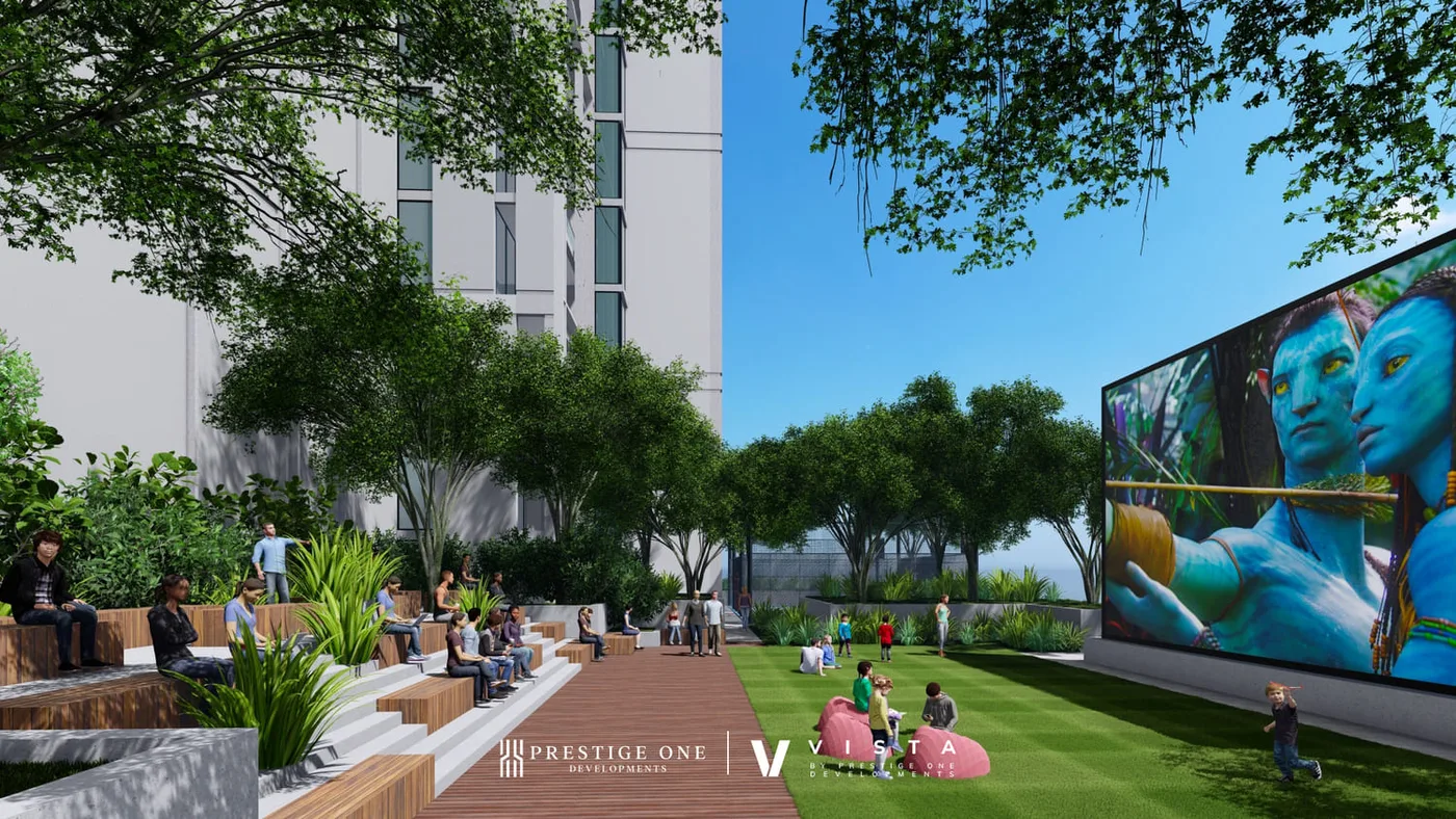 Outdoor Cinema With Terrace Seating amenity image at Vista by Prestige One