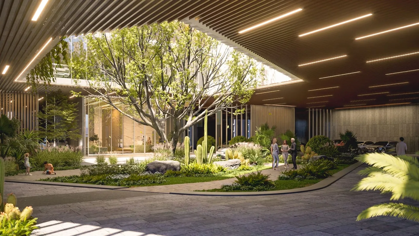 Lush Central Courtyard & Green Podium amenity image at Wynwood by Imtiaz