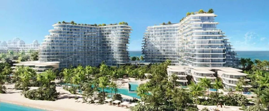 Palm Jumeirah area in Dubai